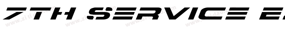 7th Service Expanded Italic字体转换